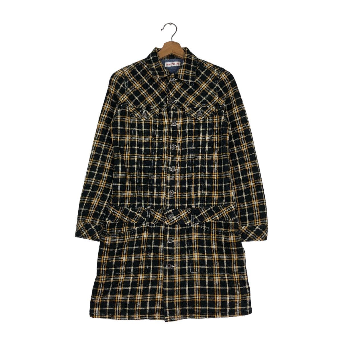 Japanese Brand 🔥Vintage Levi’s Red Tab Long Jacket Tartan Design Check Size US M / EU 48-50 / 2 - 1 Thumbnail
