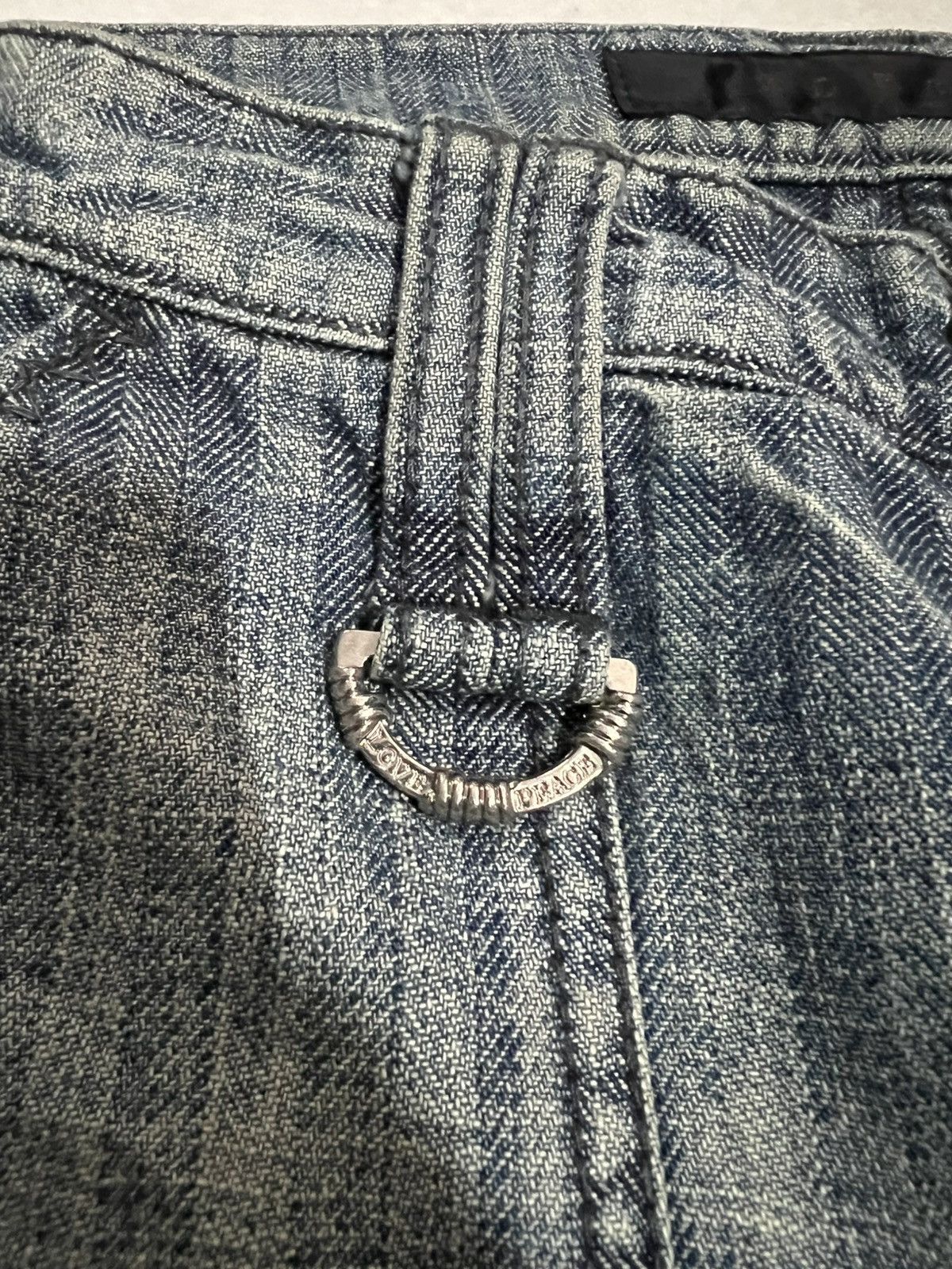 If Six Was Nine × Roar × Seditionaries 🌈90s Style🌈Roar Peace & Love Mud Wash Flare Jean Size US 28 / EU 44 - 13 Thumbnail