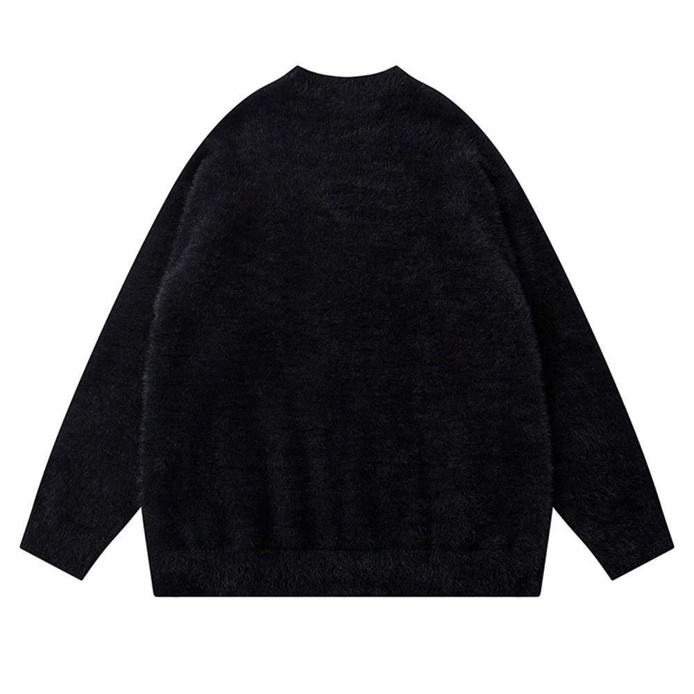 Vintage Men's fun cartoon kitten loose casual sweater Size US M / EU 48-50 / 2 - 2 Thumbnail