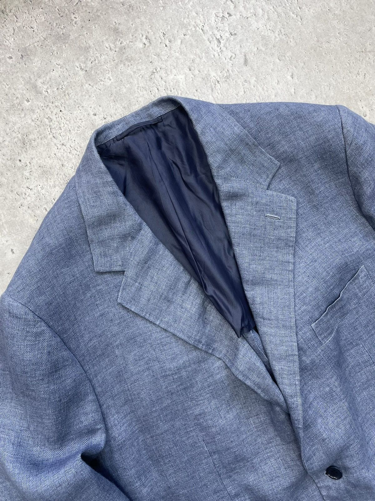Loro Piana Loro Piana Blue Linen Blazer Jacket Made in Italy Size XL Size 50L - 3 Thumbnail
