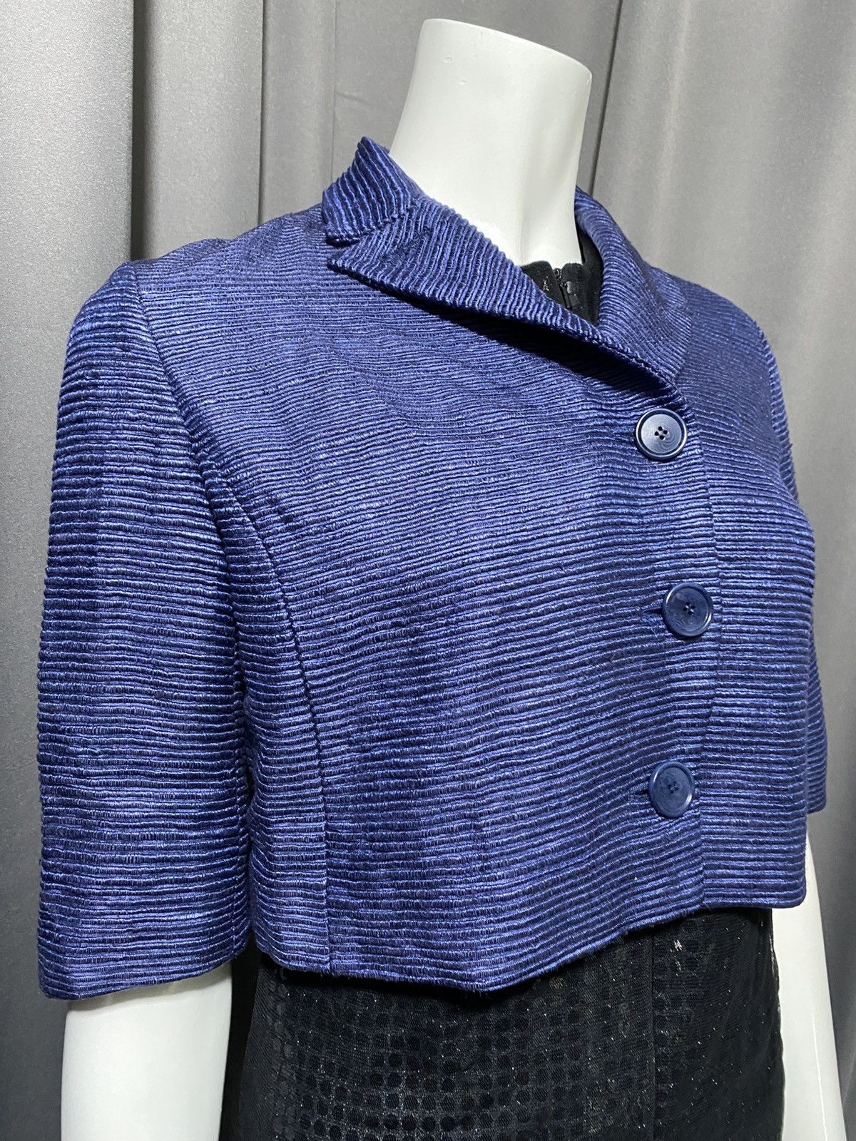 Akris Akris Punto- Cropped Mulberry Silk Jacket Size M / US 6-8 / IT 42-44 - 2 Thumbnail