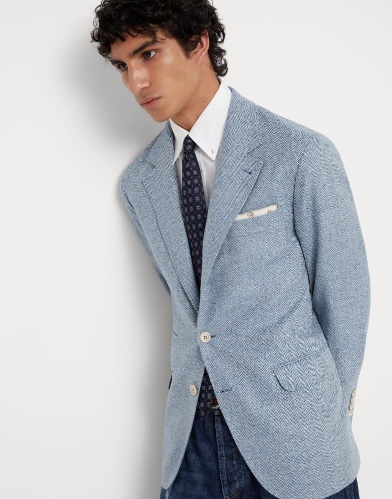 Brunello Cucinelli o1w1db10825 Suit-Yype Jacket in Blue Size US M / EU 48-50 / 2 - 3 Thumbnail