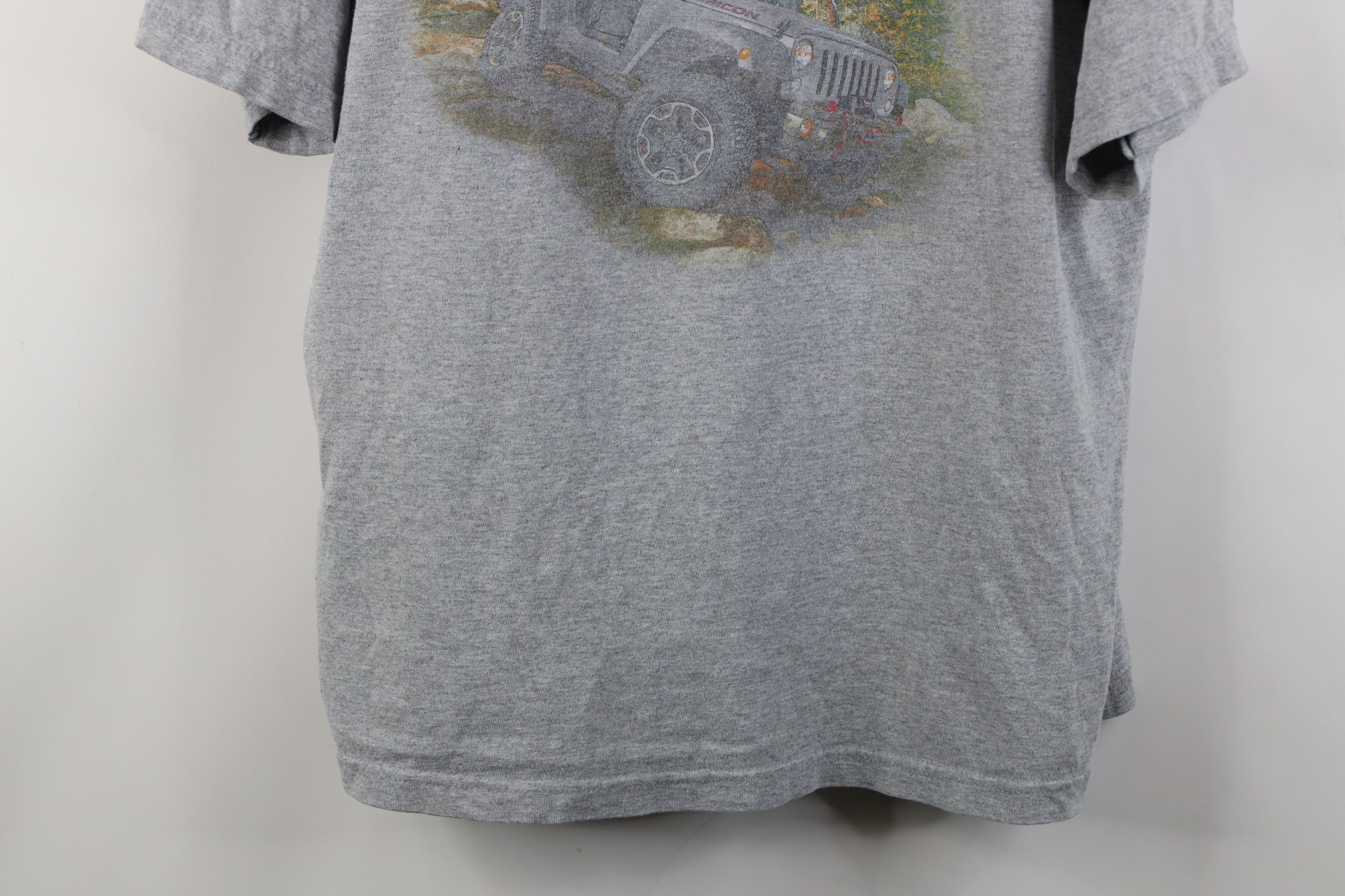 Vintage Vintage Spell Jeep Motor Co Rubicon T-Shirt Heather Gray USA Size US XL / EU 56 / 4 - 3 Thumbnail
