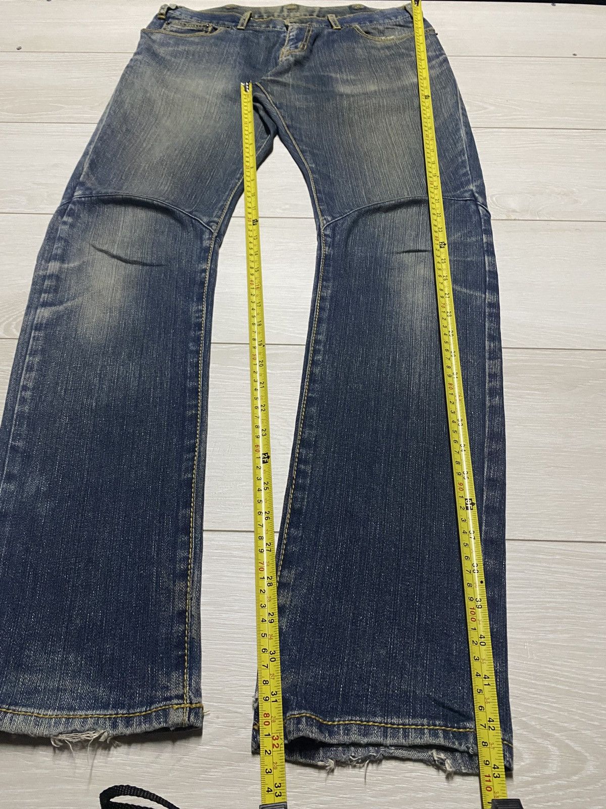 Japanese Brand Vintage Japanese Brand Mud Wash Curve Leg Slim Jeans Size US 33 - 11 Thumbnail