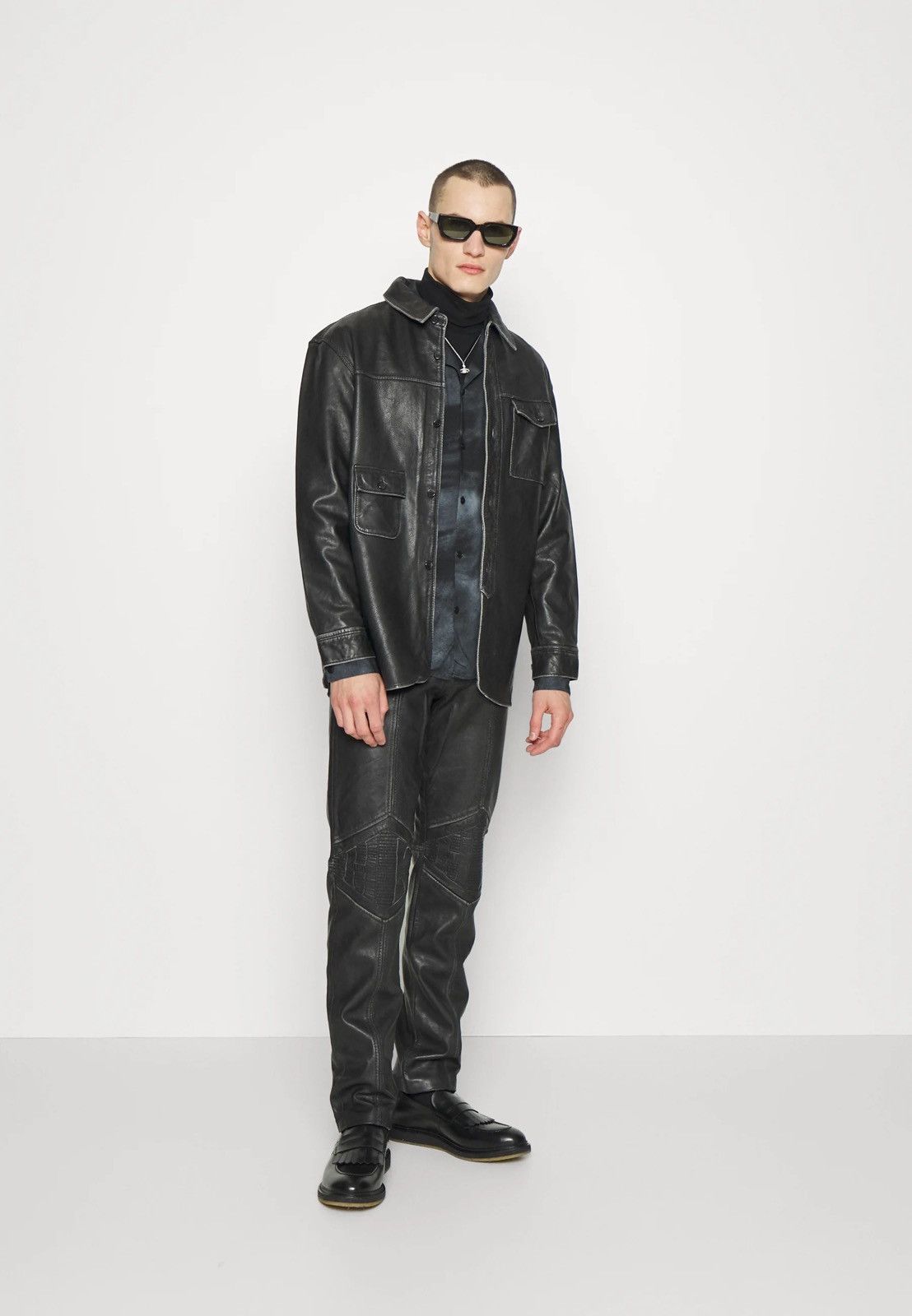Han Kjobenhavn SS23 !DSWT! Han Kjobenhavn "HK" Knee Logo Leather Pants Size US 32 / EU 48 - 7 Thumbnail