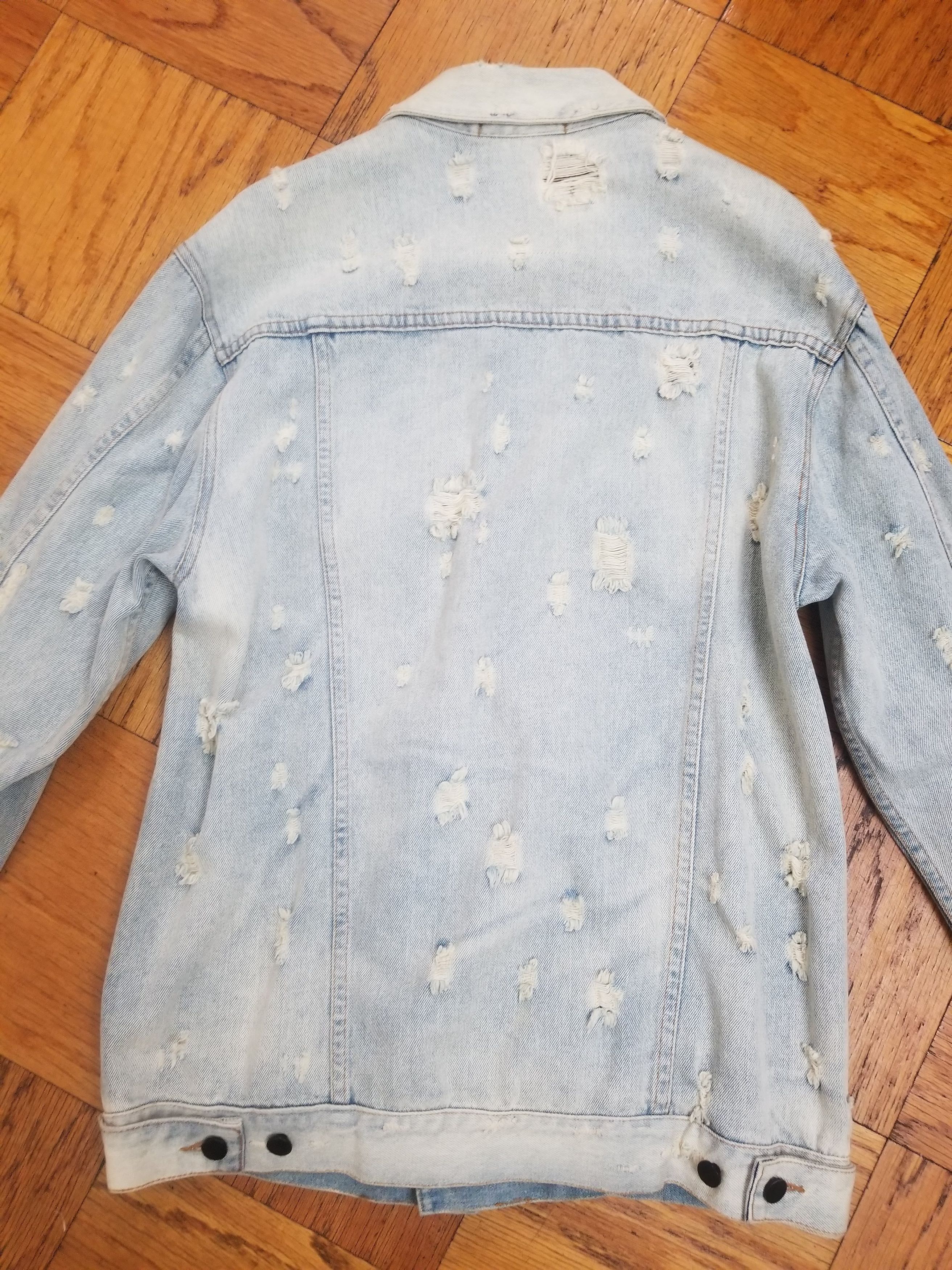 Alexander Wang Denim Alexander Wang Daze scratch oversized denim Jacket Size US L / EU 52-54 / 3 - 3 Thumbnail