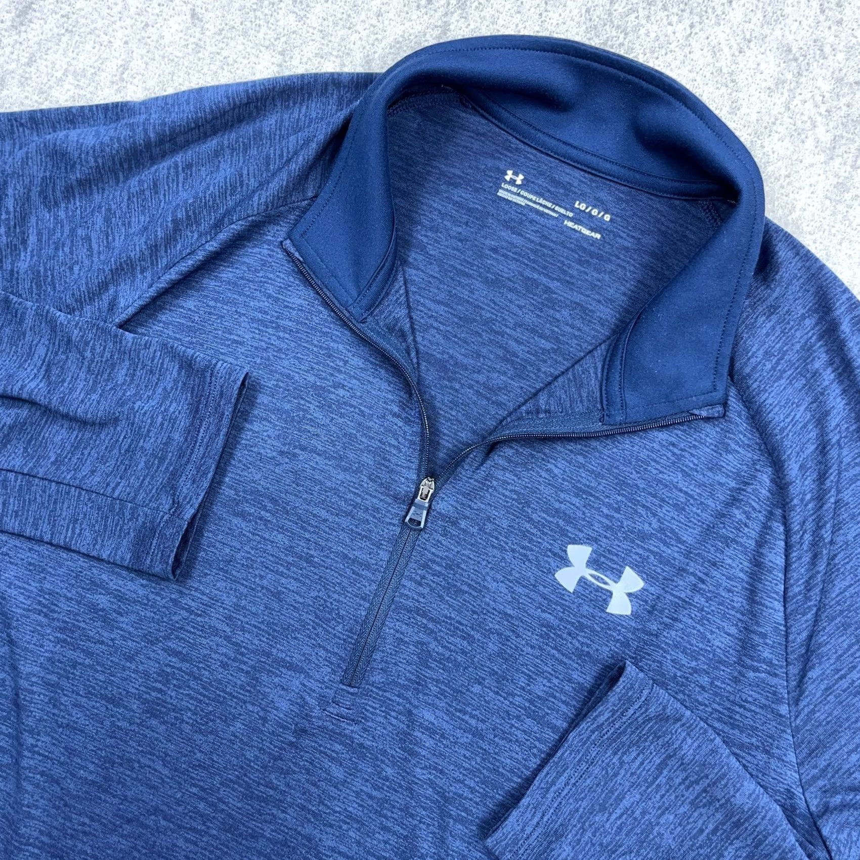 Under Armour Under Armour Shirt Women L Blue Pullover 1/4 Zip Performance Run Activewear Casual Sport Modern Sportswear Size L / US 10 / IT 46 - 2 Thumbnail