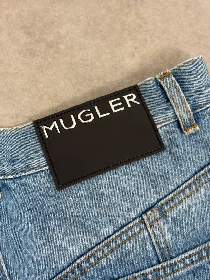 Mugler AW2025 Mugler Spiral Oversized Blue Denim Jeans Size US 33 - 12 Thumbnail