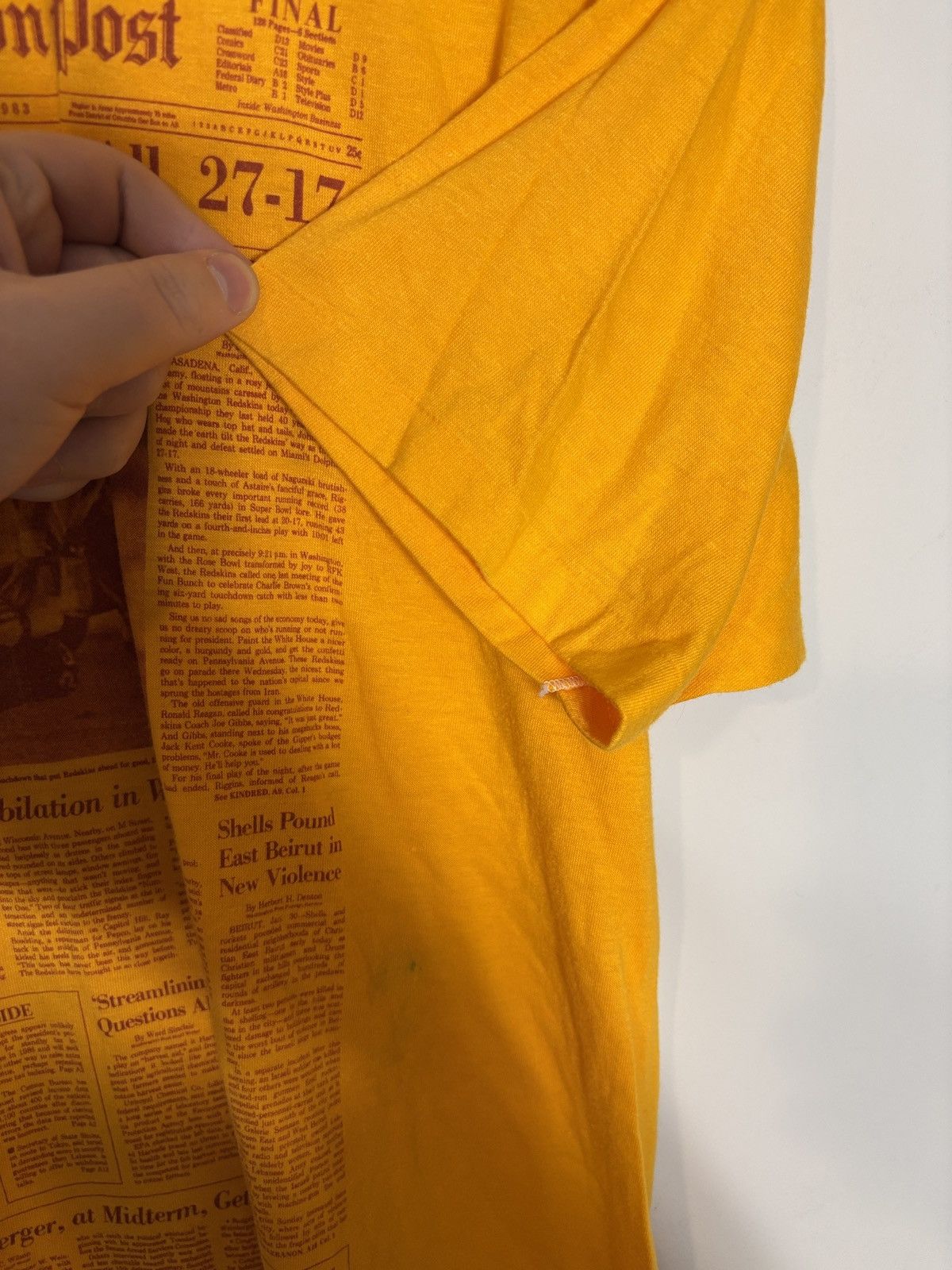 NFL Vtg Washington Redskins Riggins Hog It Washington Post Shirt Size US L / EU 52-54 / 3 - 3 Thumbnail