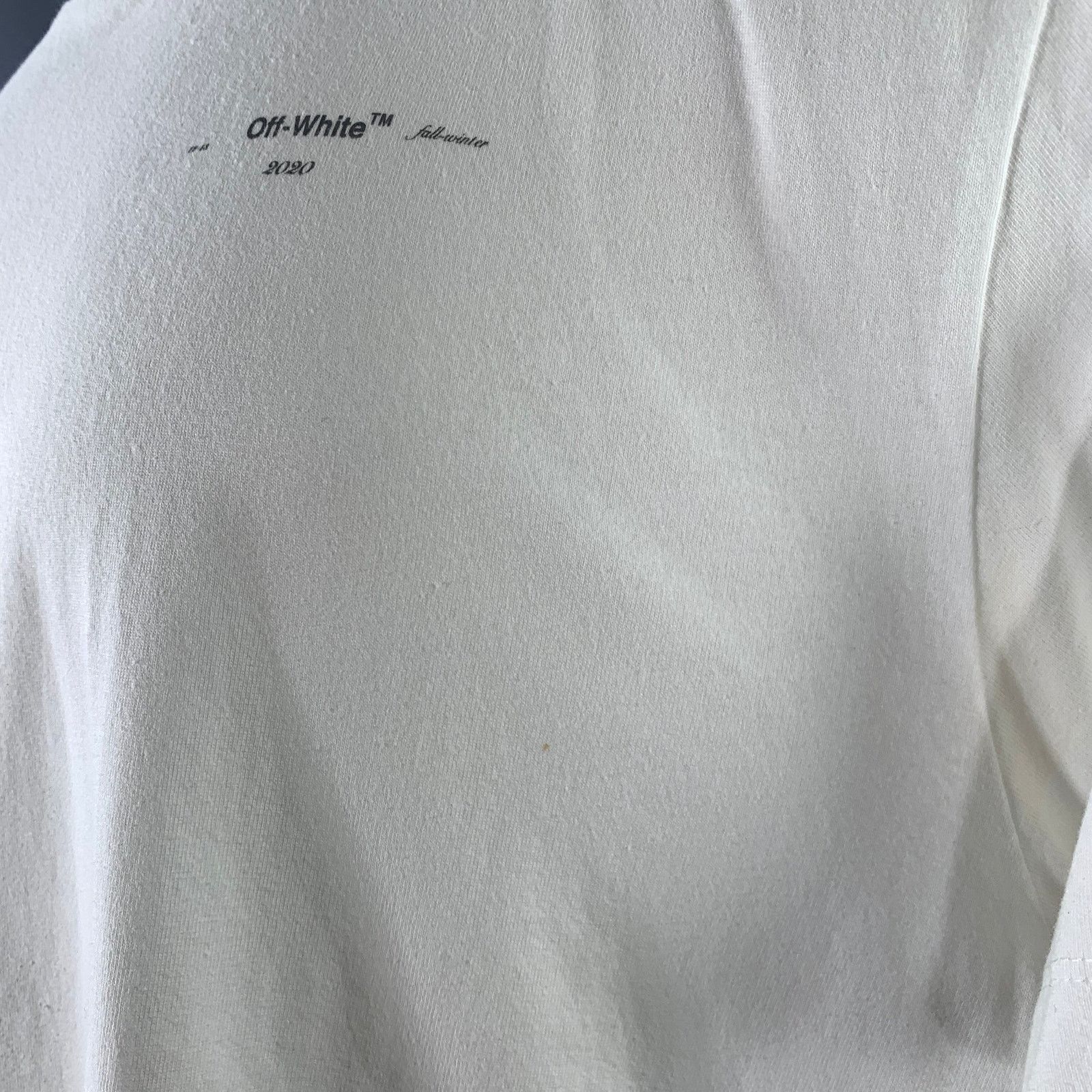Off-White Size XS White Black Logo Cotton Crew-Neck T-shirt Size US XS / EU 42 / 0 - 9 Thumbnail