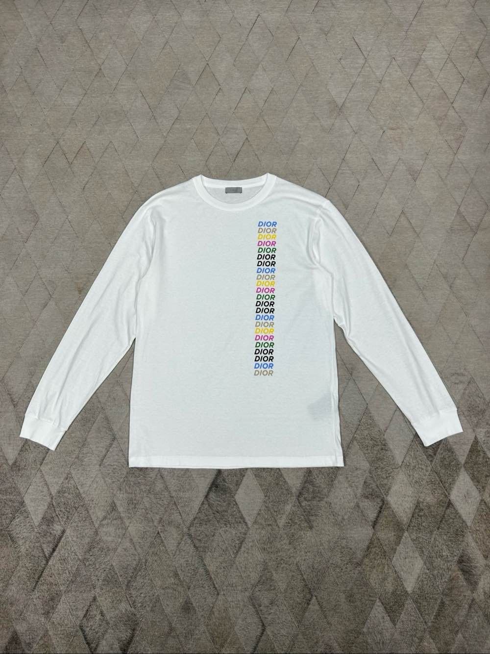 Dior Dior Rainbow Logo Long Sleeve T-Shirt Size S Size US S / EU 44-46 / 1 - 1 Thumbnail