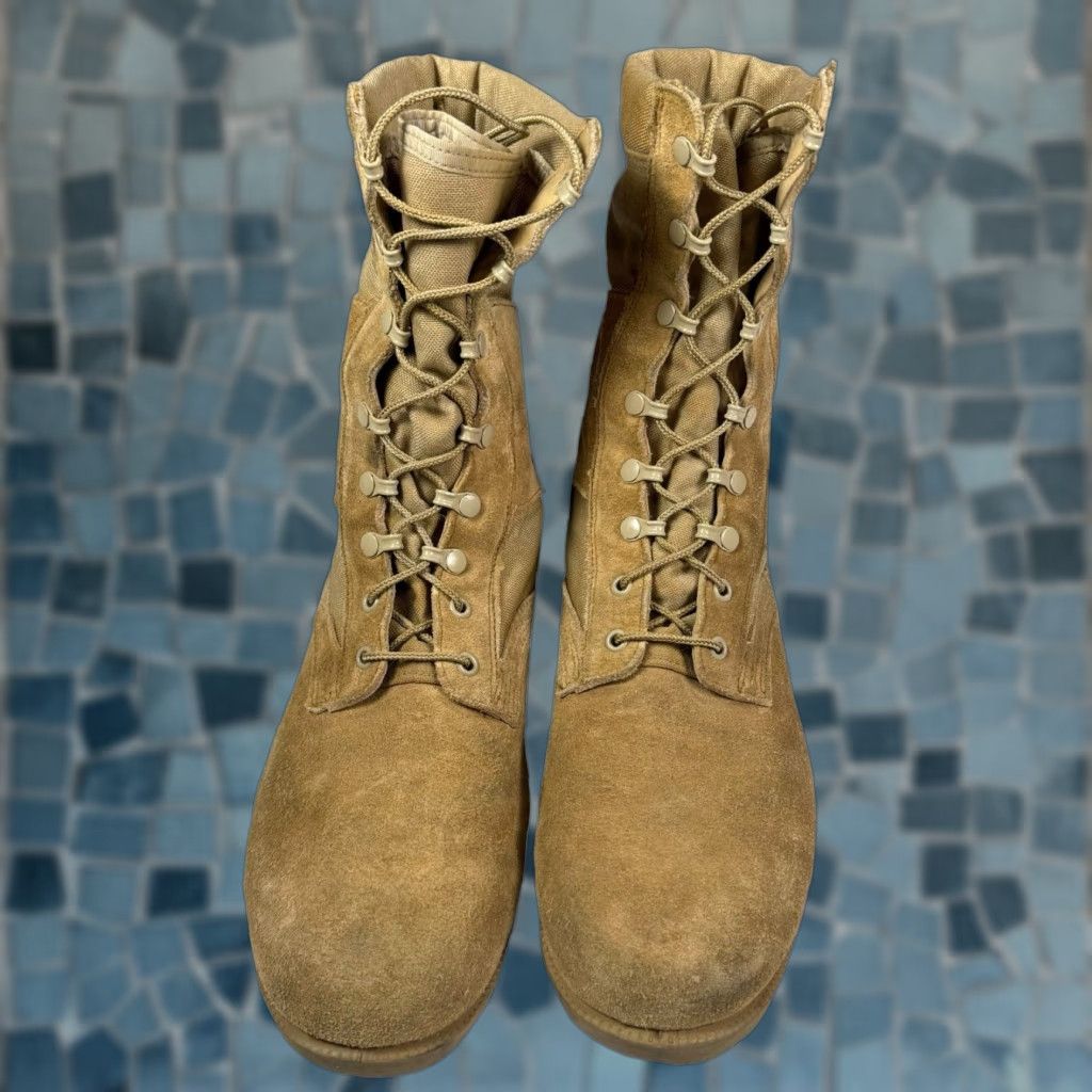 Vintage VINTAGE Ro-Search Combat Boots Mens 13R Jungle Tan Suede Canvas Military 90s Mens Boots Size US 13 / EU 46 - 1 Thumbnail