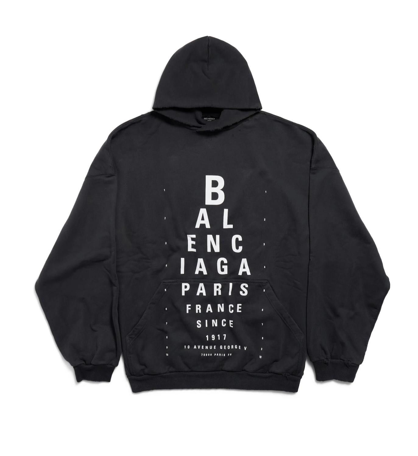 Balenciaga BALENCIAGA WOMEN'S OPTICAL HOODIE SIZE S Size ONE SIZE - 1 Thumbnail