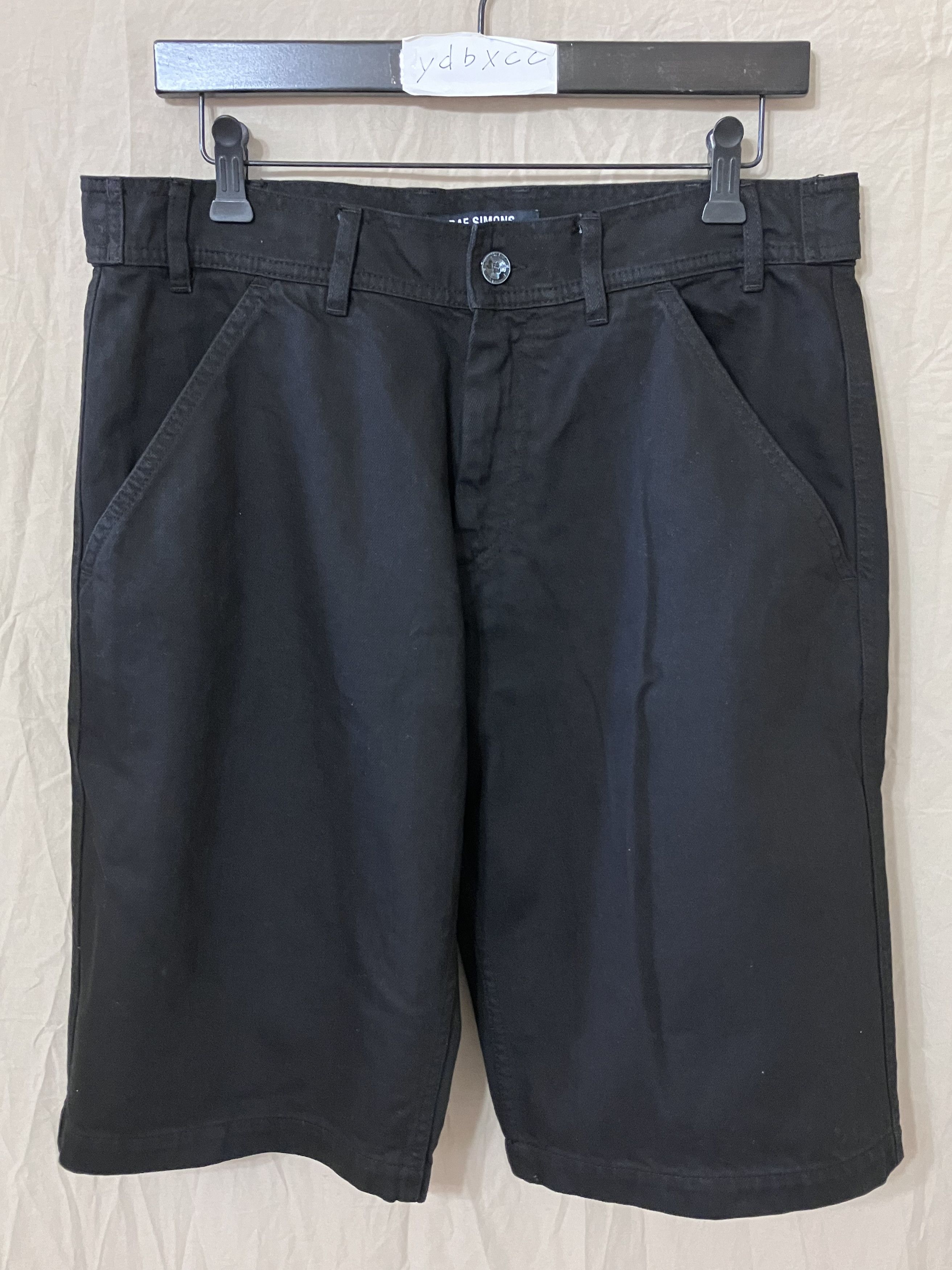 image of Raf Simons Ss23 Denim Skate Shorts in Black, Men's (Size 32)