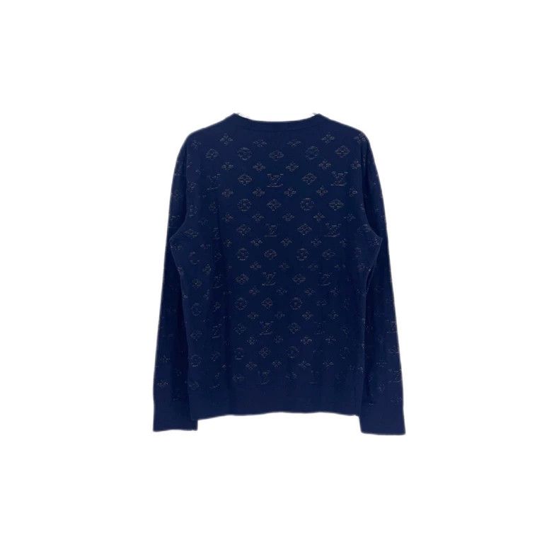 Louis Vuitton Louis Vuitton Navy blue colorful hollowed-out full-print sw Size US L / EU 52-54 / 3 - 2 Thumbnail