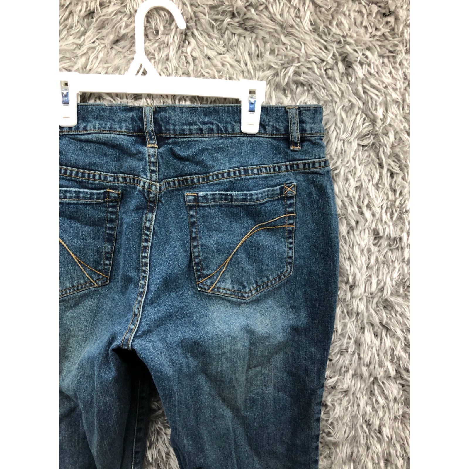 Denime Axcess Jeans Size 12 Womens Mid Rise Bootcut Dark Wash Blue Denim Size 34" / US 12 / IT 48 - 6 Thumbnail