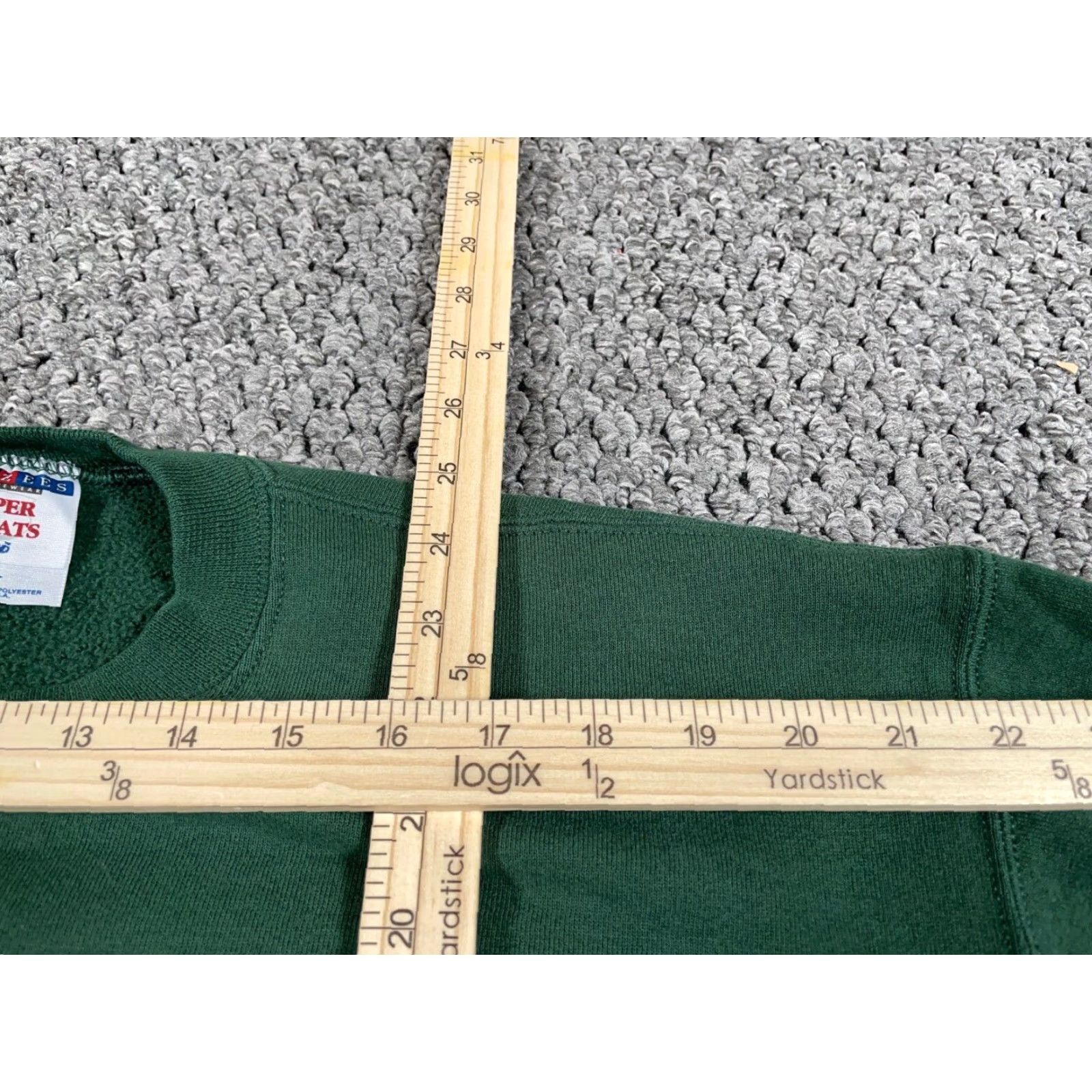 Jerzees VINTAGE Jerzees Sweatshirt Adult Large Green Embroidered Michigan Lola Park Lutheran Size US L / EU 52-54 / 3 - 7 Thumbnail