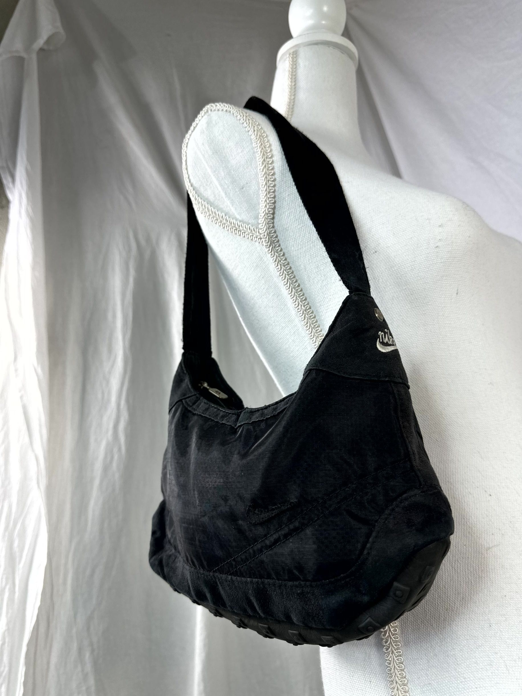 Nike Vintage Y2K Baguette Bag Rare Item Full Black