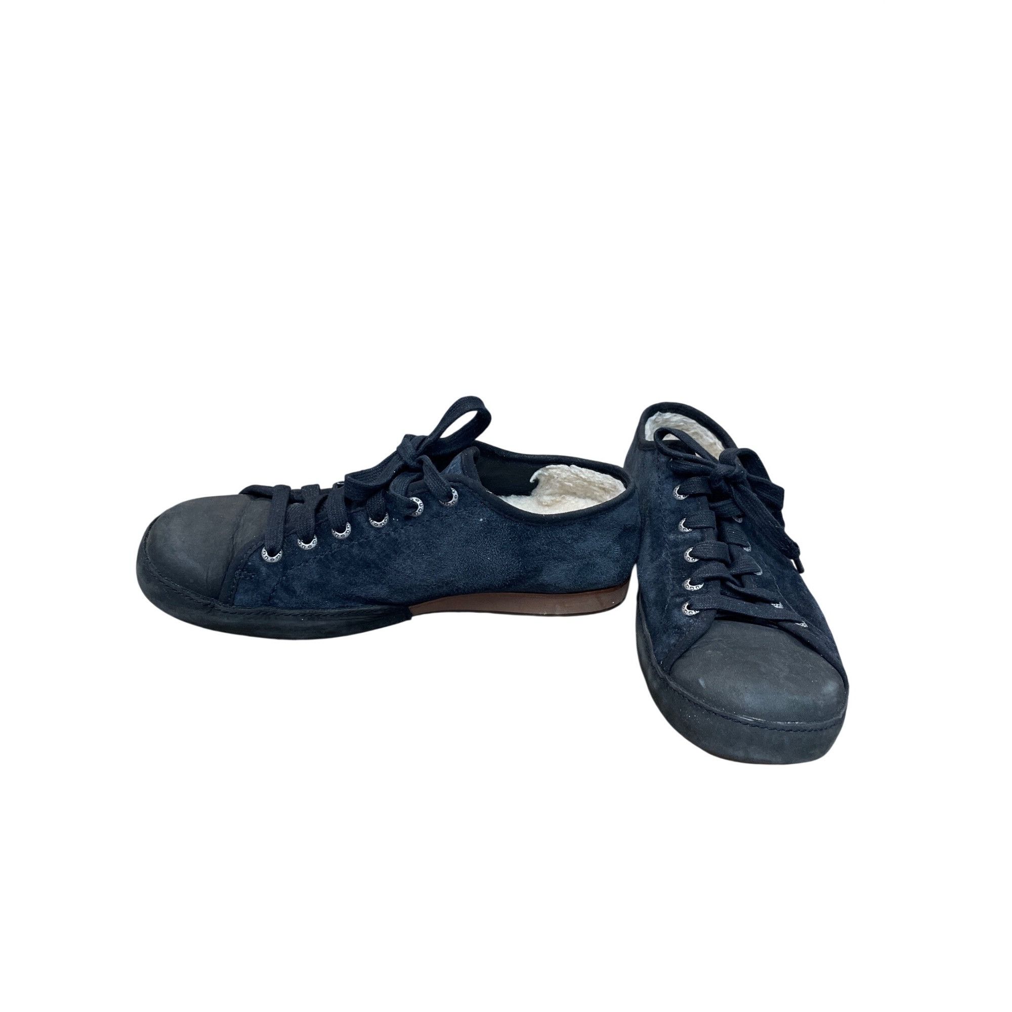 Ugg Ugg Australia wms black suede sherling lace casual shoes sz Size US 8 / IT 38 - 2 Thumbnail