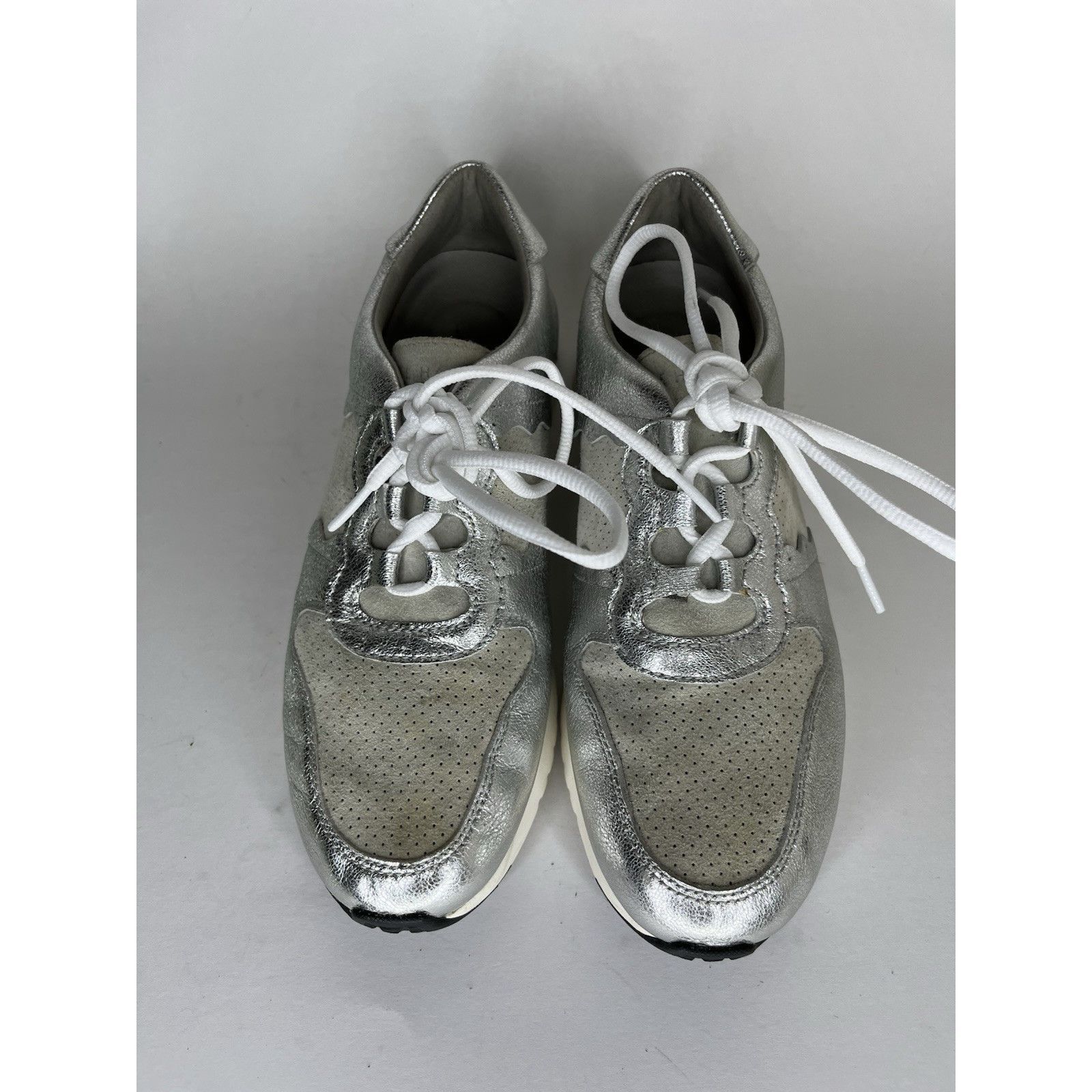 Cole Haan Cole Haan Grand Pro Silver Casual Lace Up Sneakers Shoes Wom Size US 9 / IT 39 - 12 Thumbnail