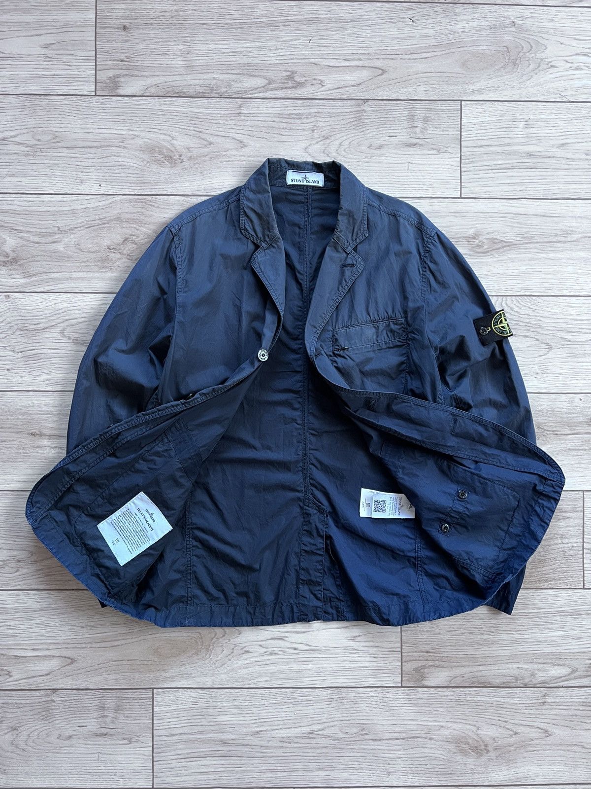Stone Island × Vintage Stone island tella paracadute blazer jacket Size US L / EU 52-54 / 3 - 2 Thumbnail