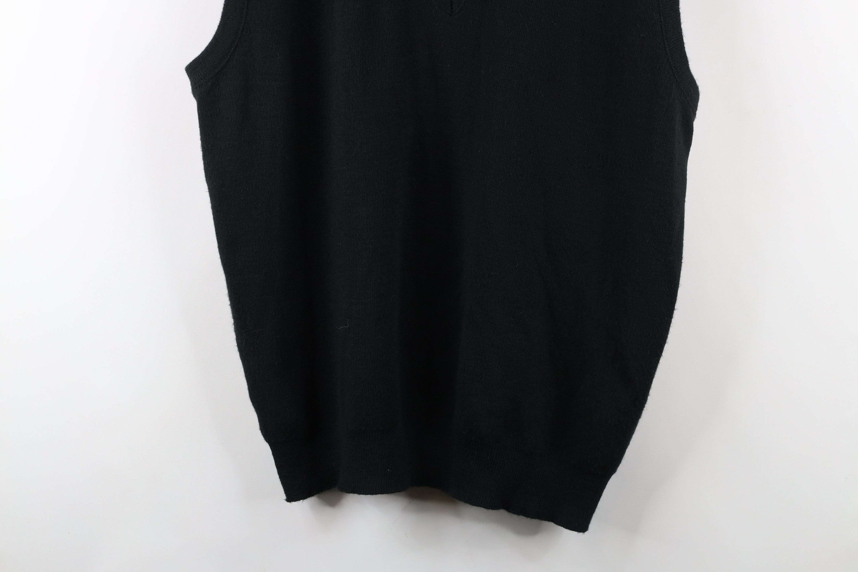 Vintage Vintage 90s Streetwear Knit V-Neck Sweater Vest Black USA Size US XL / EU 56 / 4 - 3 Thumbnail