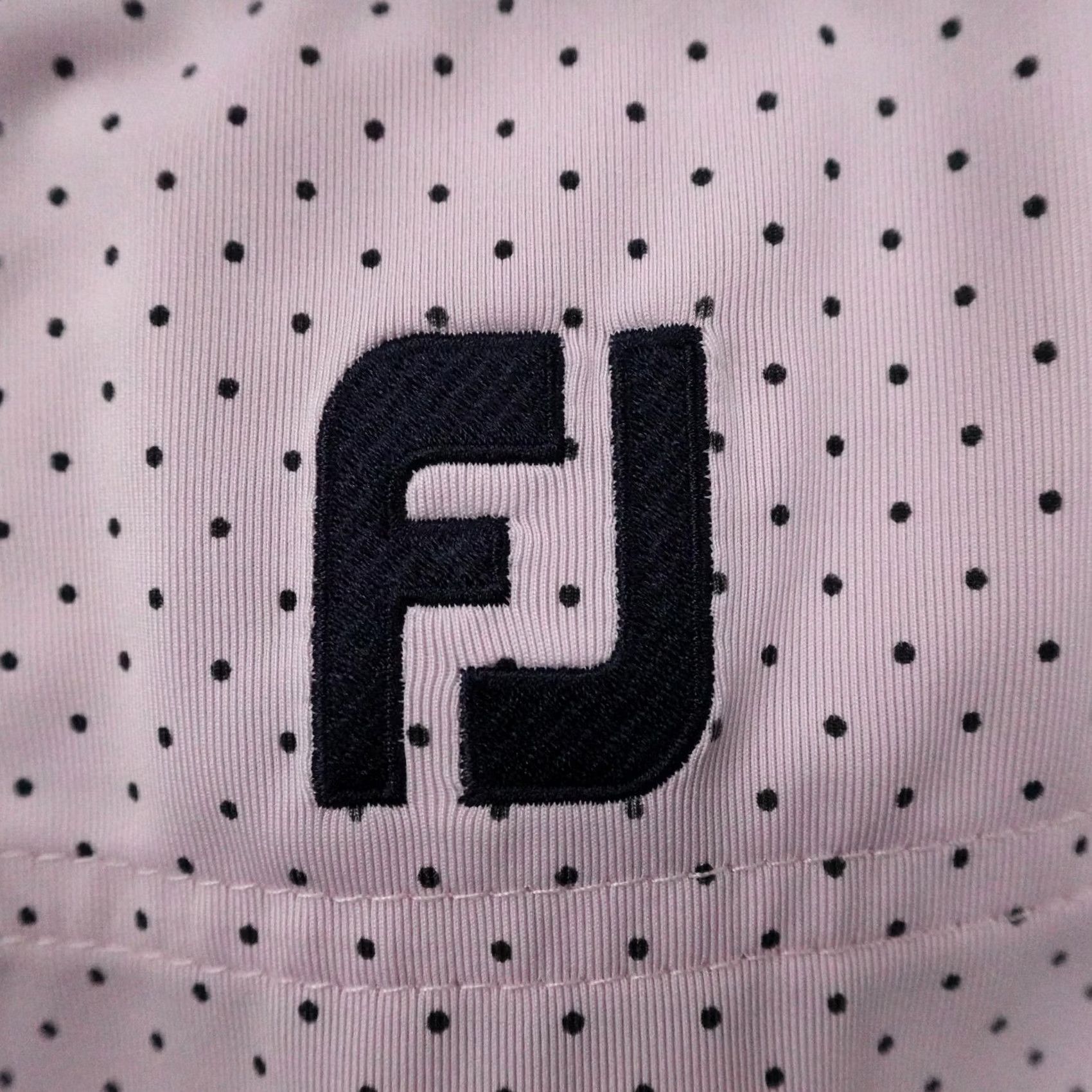 Footjoy FootJoy Polo Shirt Mens 2XL XXL Pink White Polka Dot Golf Performance Stretch Size US XXL / EU 58 / 5 - 7 Thumbnail