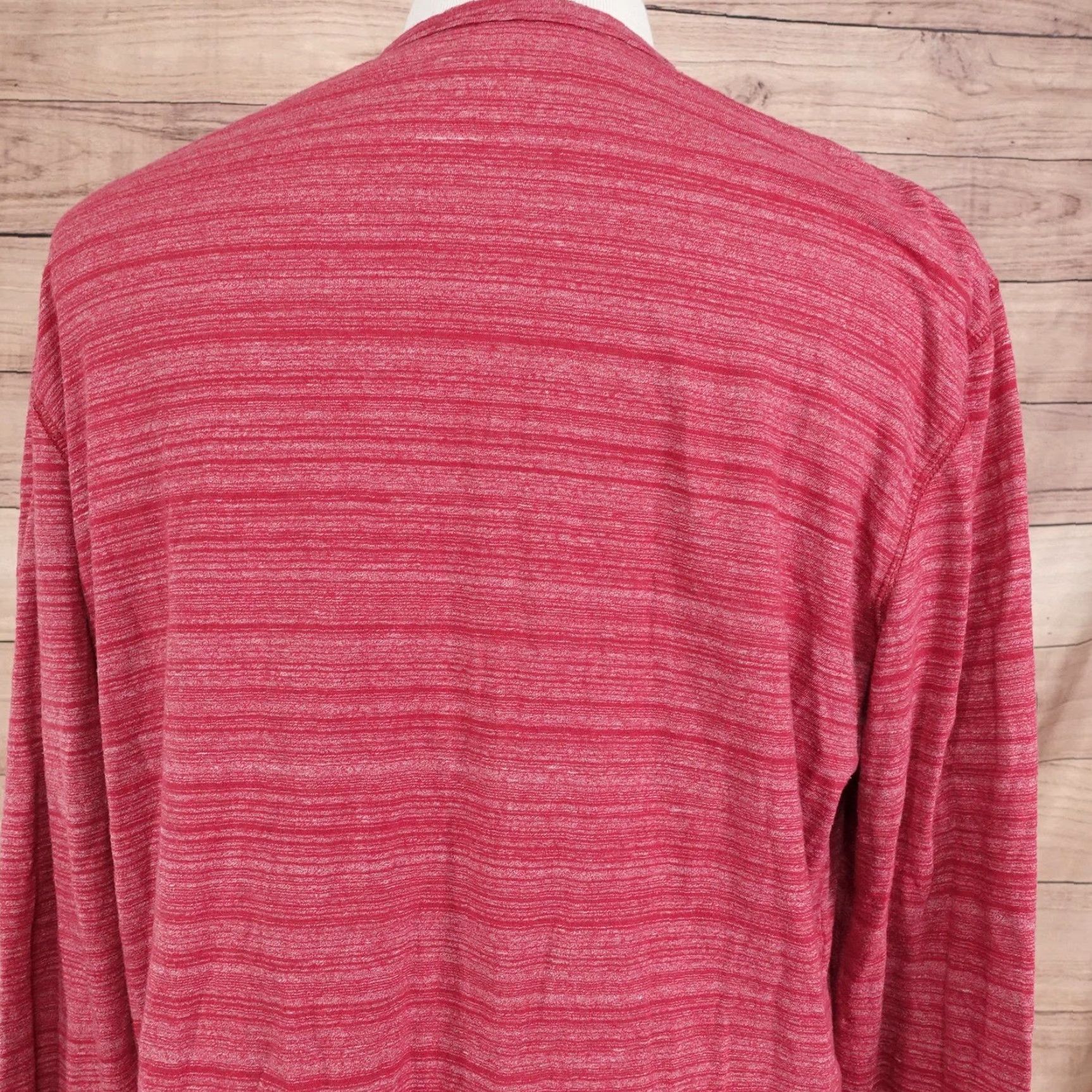 Express Express Shirt Mens XL Red Striped Long Sleeve Henley Tagless Soft Tee Casual Size US XL / EU 56 / 4 - 6 Thumbnail
