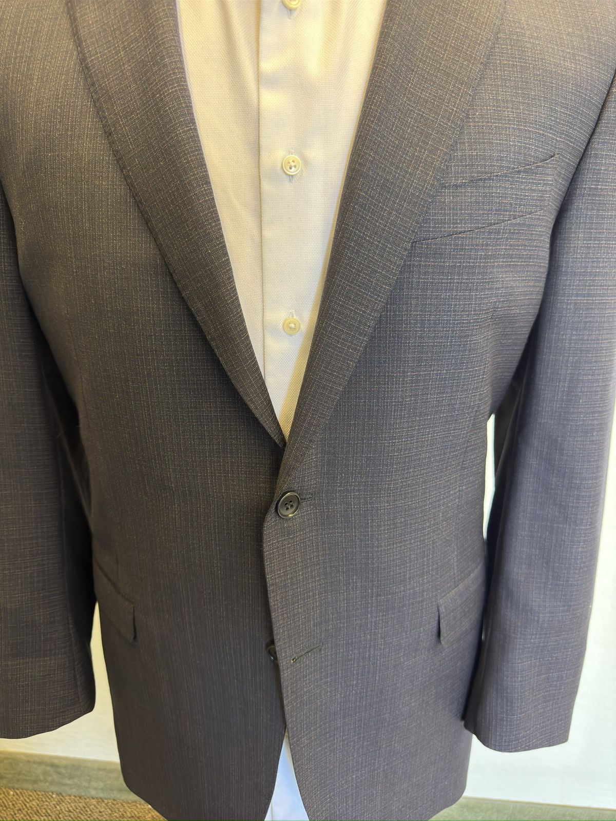 Canali CANALI Made in Italy Wool Subtle Check Jacket 46R $1695 Size 46R - 4 Thumbnail