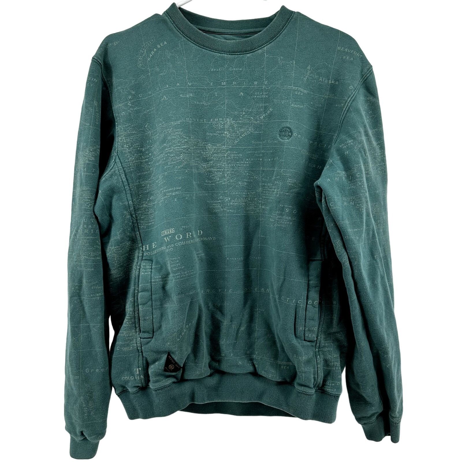 10 Deep 10 Deep Sweatshirt Crew Neck Pullover Pockets World Map M Size US M / EU 48-50 / 2 - 2 Thumbnail