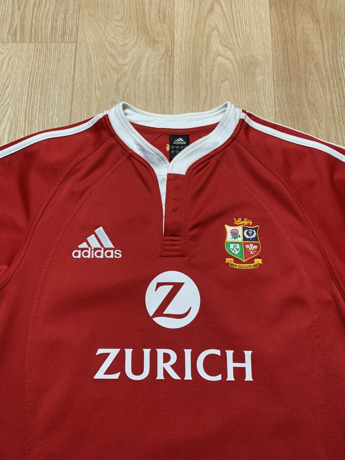Adidas 2005 Adidas NEW Zealand Tour ZURICH Rugby Union Jersey Size US L / EU 52-54 / 3 - 5 Thumbnail