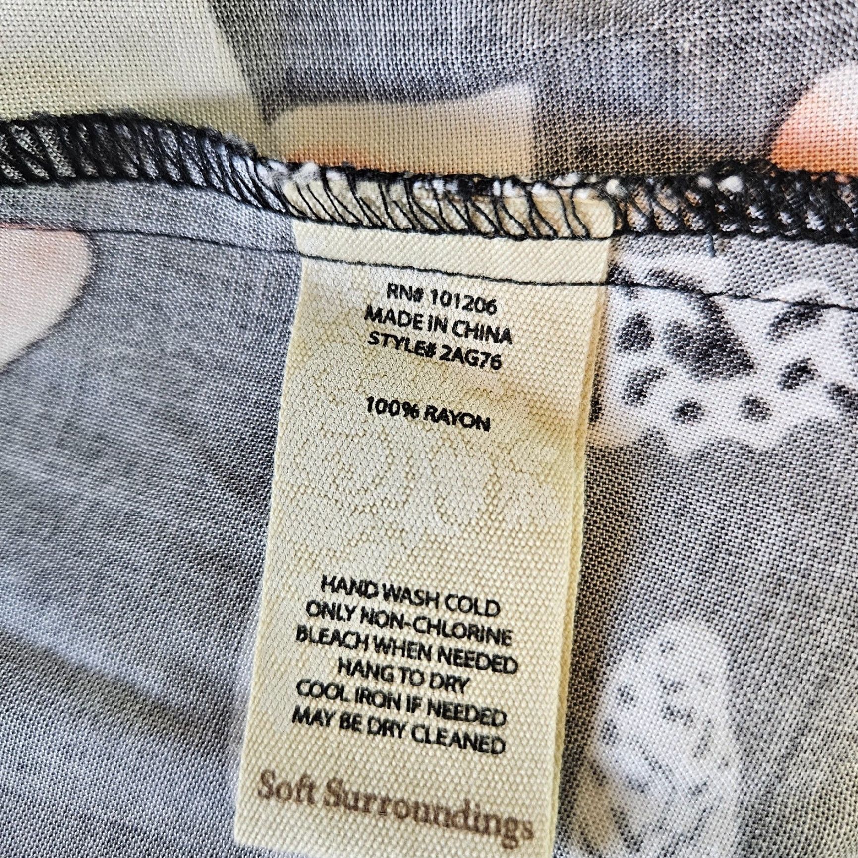 Soft Surroundings **Womens Black XL Floral Rayon Skirt** User: Soft Surroundings Womens Black XL Floral Rayon Skirt Size 40" / US 18 - 4 Thumbnail