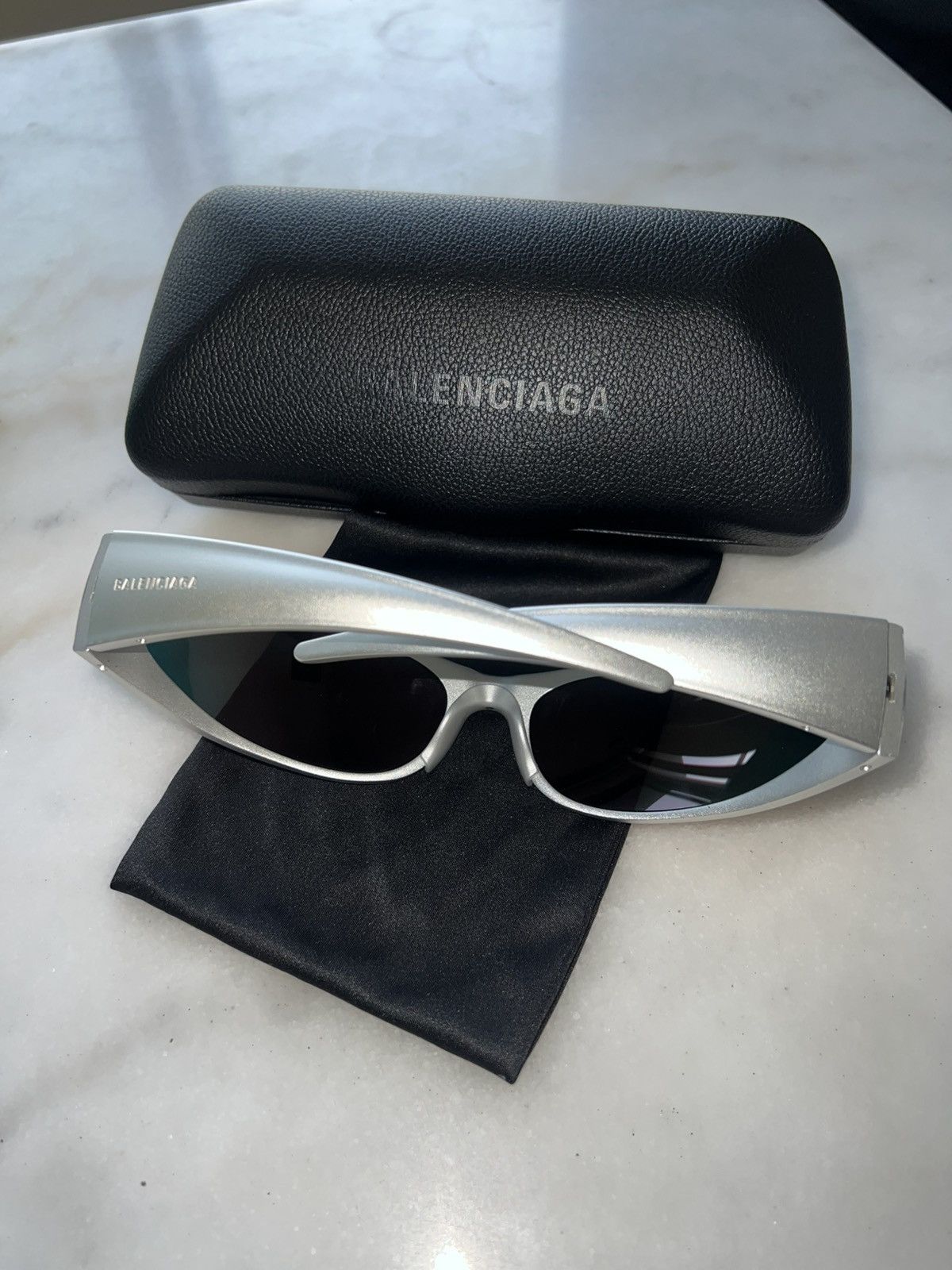 Balenciaga Balenciaga Reverse XPANDER 2.0 Silver/Mirror Sunglasses Size ONE SIZE - 3 Thumbnail