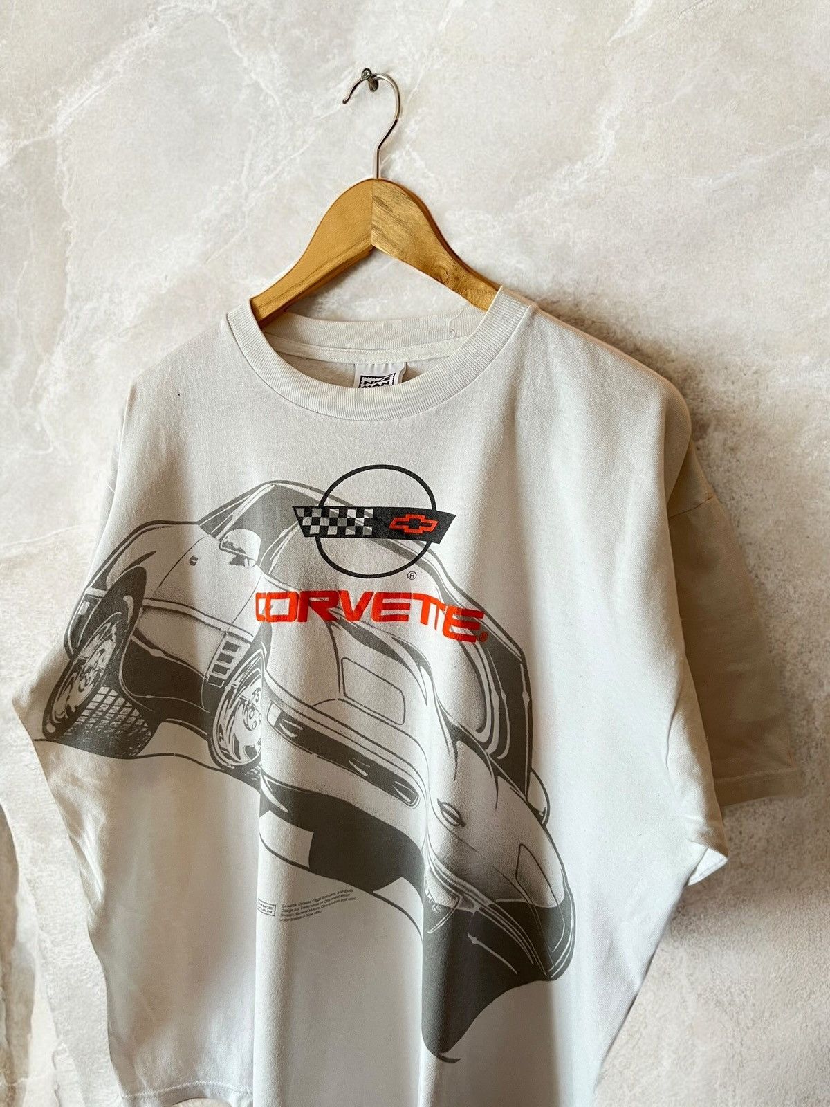 Chevrolet × Vintage Corvette RACING vintage TEE 00s CARS Heavy cotton boxy fit Size US L / EU 52-54 / 3 - 2 Thumbnail