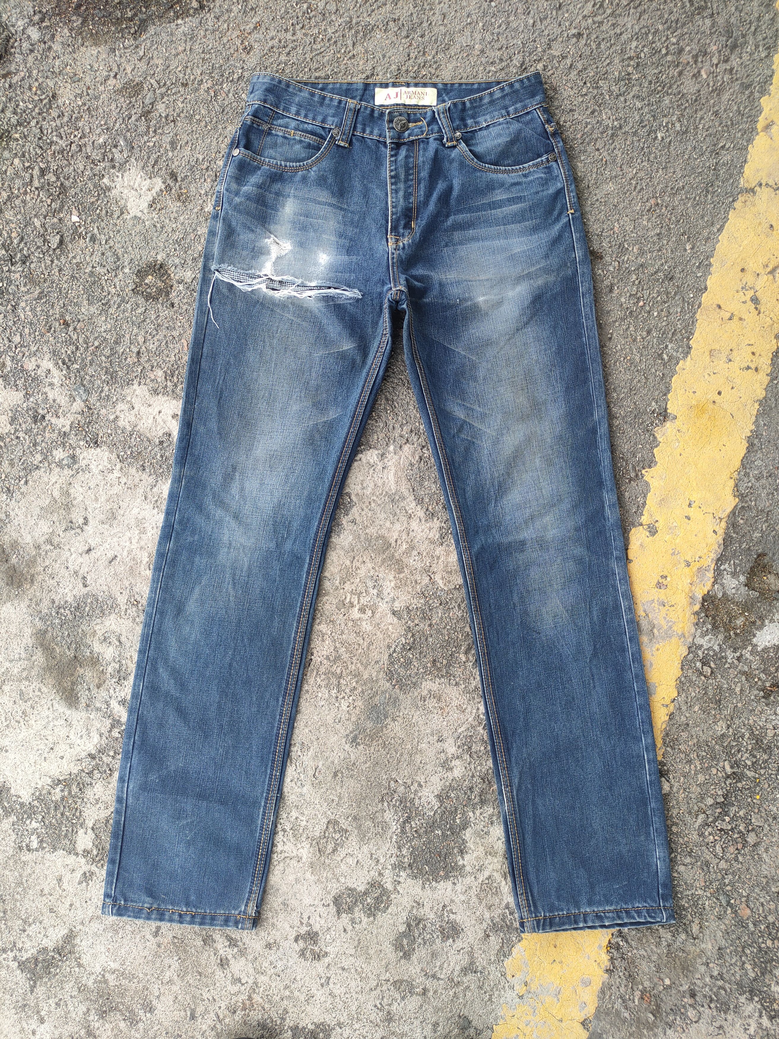 Armani × Jean × Vintage VINTAGE ARMANI FADED DISTRESSED JEANS DENIM PANTS Size US 31 - 1 Thumbnail