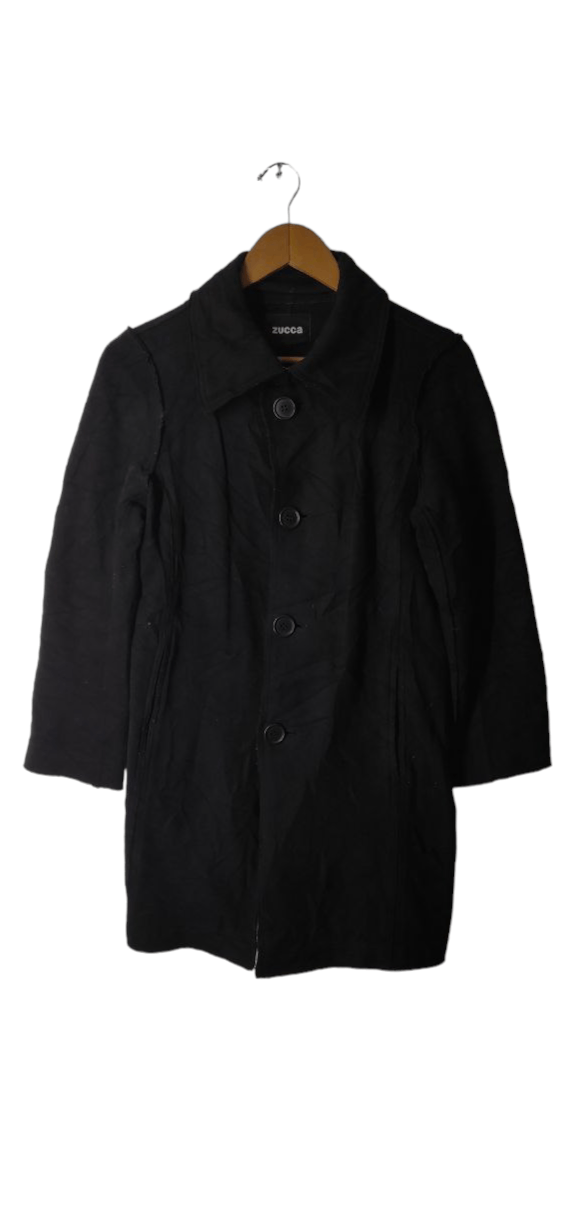 CABANE de ZUCCa ZUCCA BY ISSEY MIYAKE WOOL PEACOAT JACKET Size S / US 4 / IT 40 - 1 Thumbnail