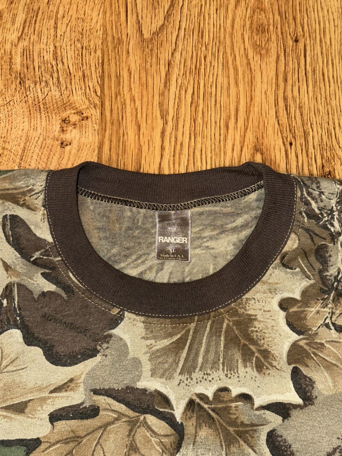 Realtree Vtg 80s 90s ADVANTAGE Tree Leaf Camo Pocket Tee Long Sleeve Size US XL / EU 56 / 4 - 3 Thumbnail