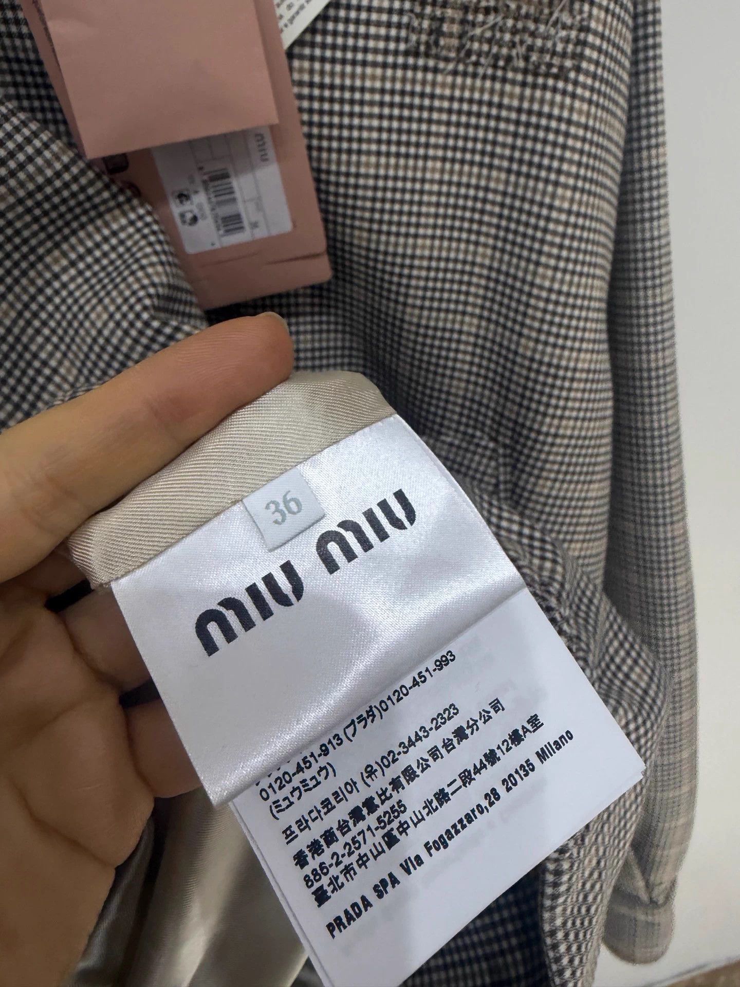 Miu Miu MIUMIU Retro Check Lapel Oversized Jkt 36 NWT Size XS / US 0-2 / IT 36-38 - 3 Thumbnail