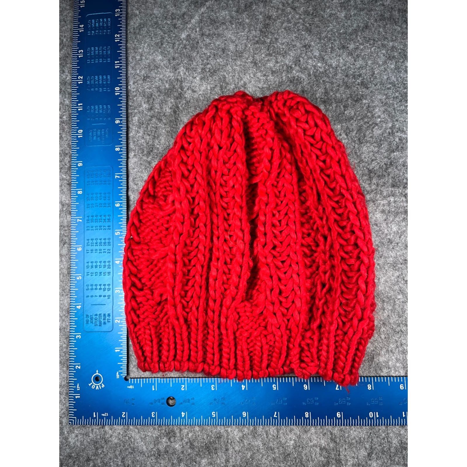 Vintage Mixit Beanie Womens One Size Red Cable Knit 100% Acrylic Winter Ski Outdoor Size ONE SIZE - 4 Thumbnail