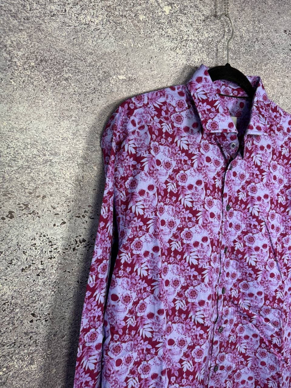 Vintage Blake Mill Original Designer Skulls & Roses Men's Shirt XL Size US XL / EU 56 / 4 - 6 Thumbnail