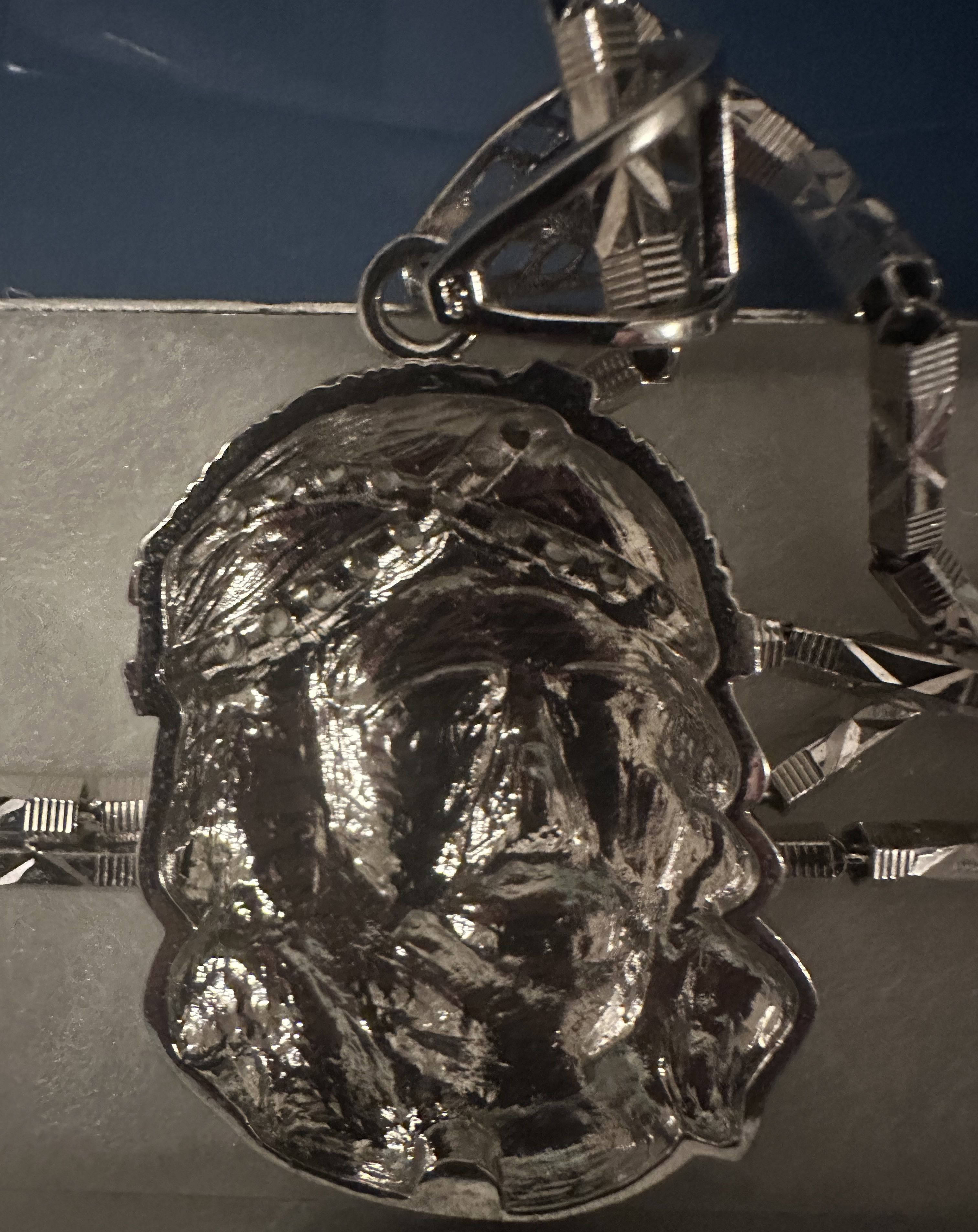 Other JESUS PENDANT WITH CHAIN 28" INCH SILVER PLATED NEW WITH BOX Size ONE SIZE - 7 Thumbnail