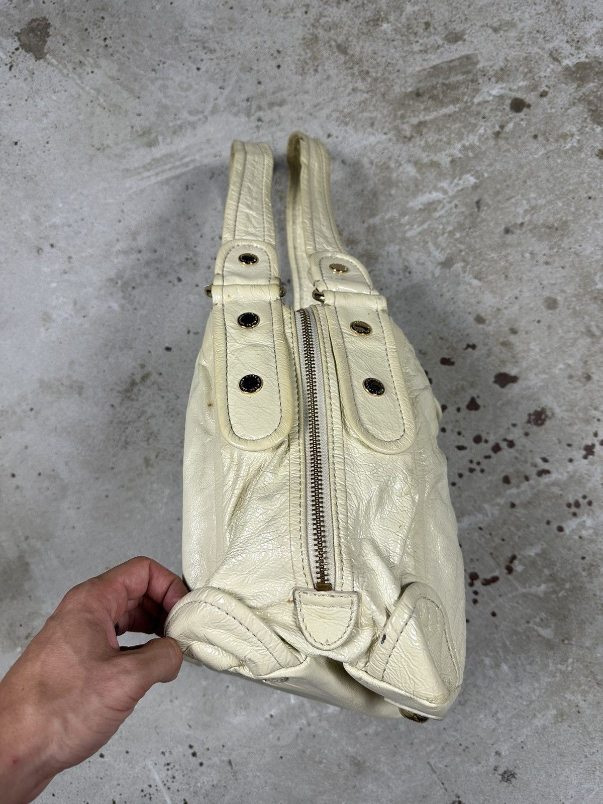 Marc Jacobs × Marc by Marc Jacobs Marc by Marc Jacobs Cream Tote Bag Cow Leather Vintage Gold Size ONE SIZE - 11 Thumbnail