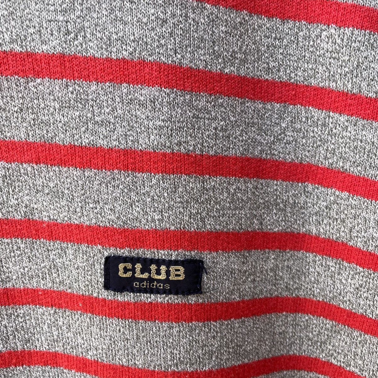 Adidas 🔥Vintage 90s Adidas Club Striped Crewneck Sweatshirts Size US S / EU 44-46 / 1 - 5 Thumbnail