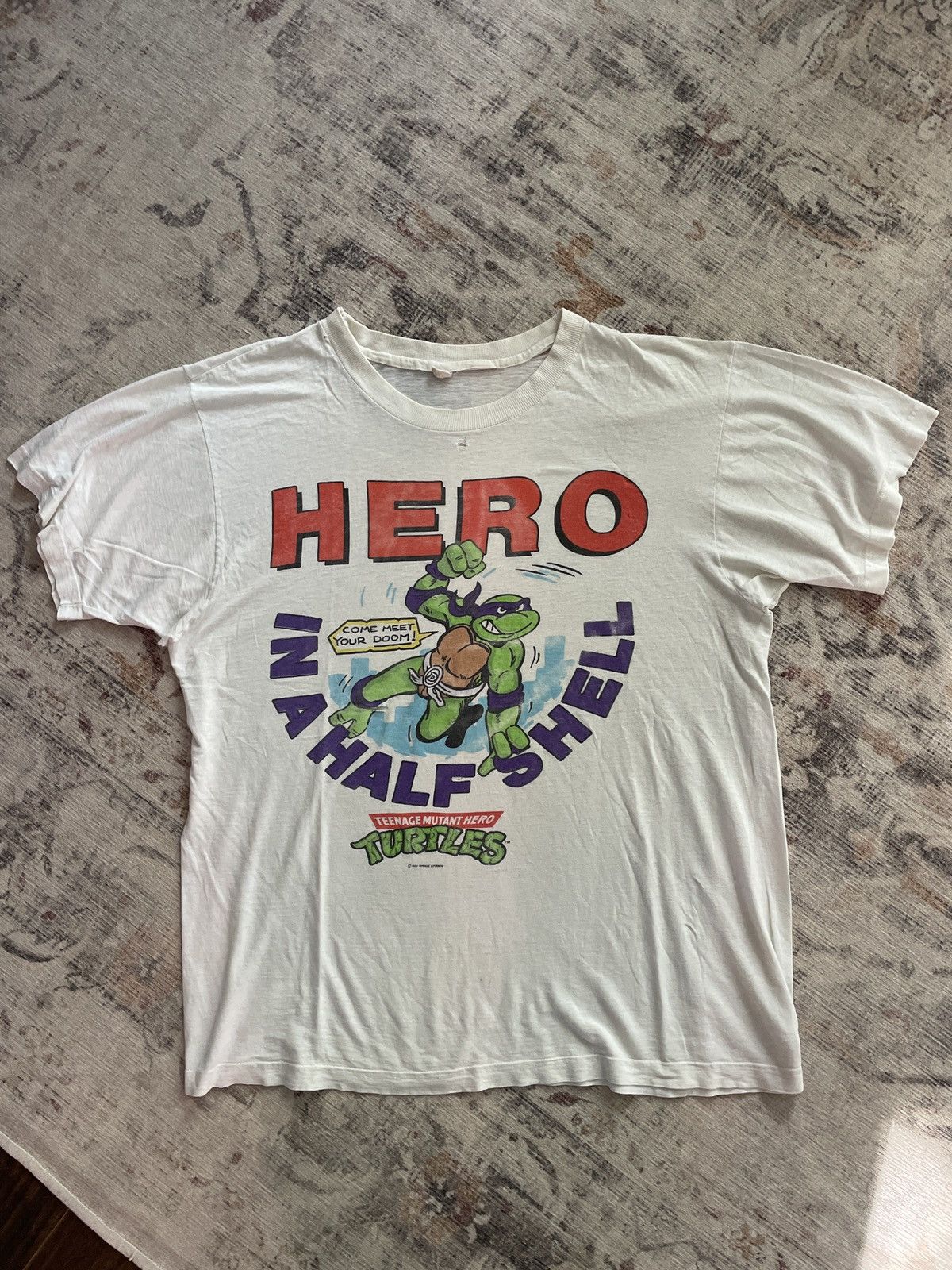 Teenage × Vintage Vintage 80s Teenage Mutant Ninja Turtles Animated Shirt Size US XL / EU 56 / 4 - 1 Thumbnail