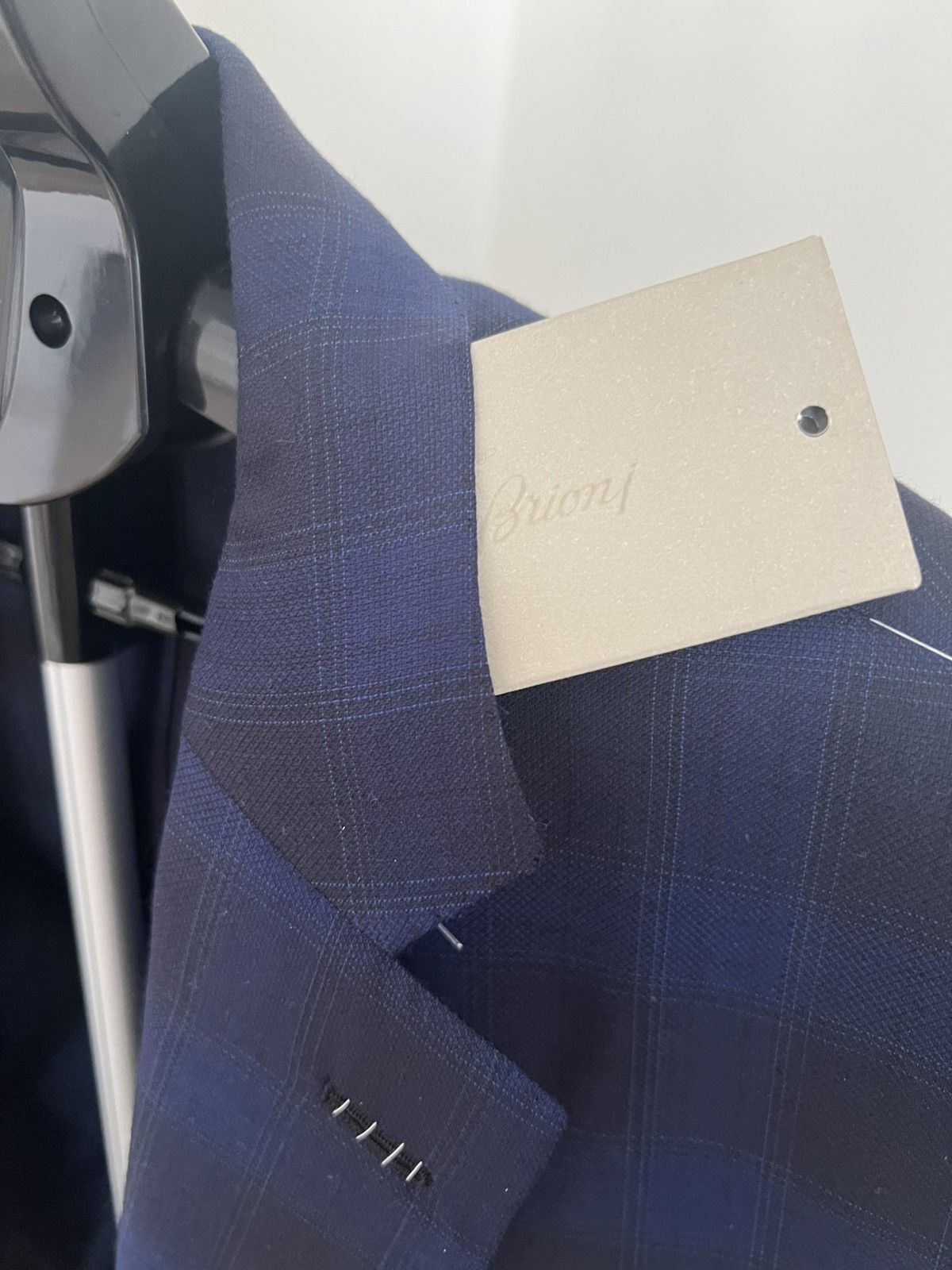 Brioni Brioni NavyWindowpane Check Wool Blazer Size 42R US / 52R IT Size 42R - 5 Thumbnail