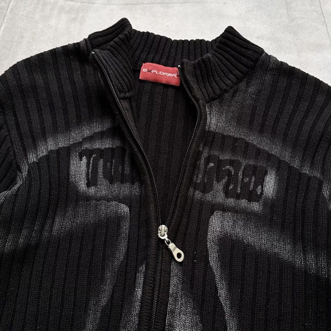 Hysteric Glamour × Undercover 00s Tribal Torso Knit Ribbed Zip Sweater LGB Impala Vibe Size US M / EU 48-50 / 2 - 7 Thumbnail