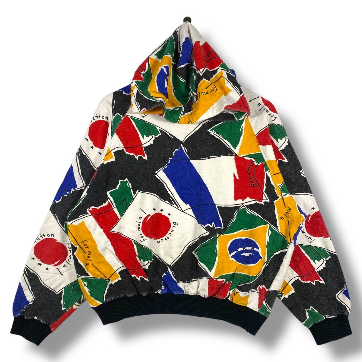 Benetton Vintage BENETTON FORMULA 1 Racing Team Fullprint Hoodie Size US L / EU 52-54 / 3 - 1 Thumbnail