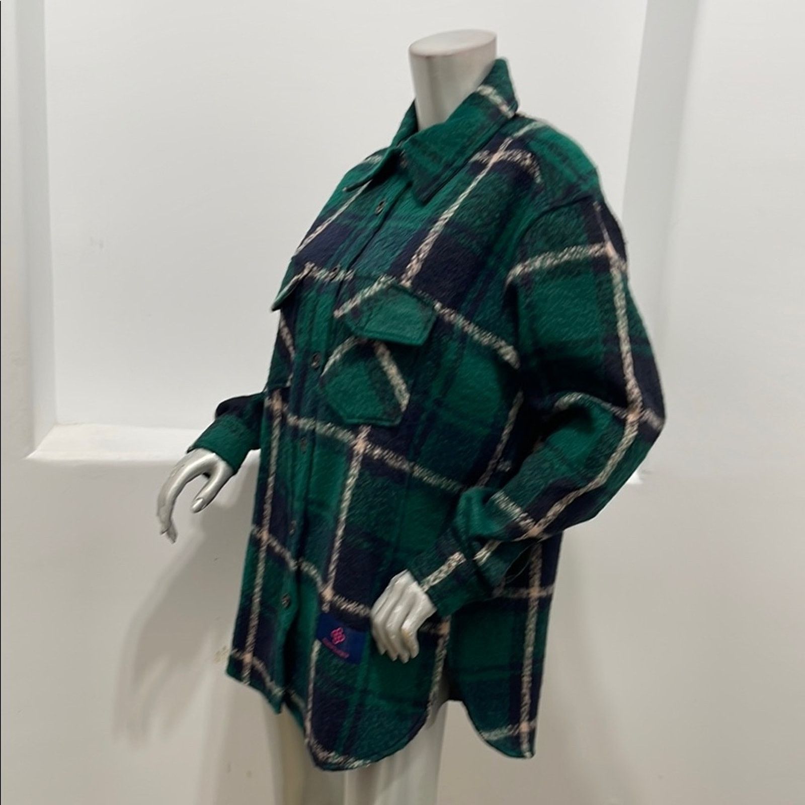 Other Charlie Luciano Unisex Green Plaid Flannel Shacket M Size M / US 6-8 / IT 42-44 - 7 Thumbnail