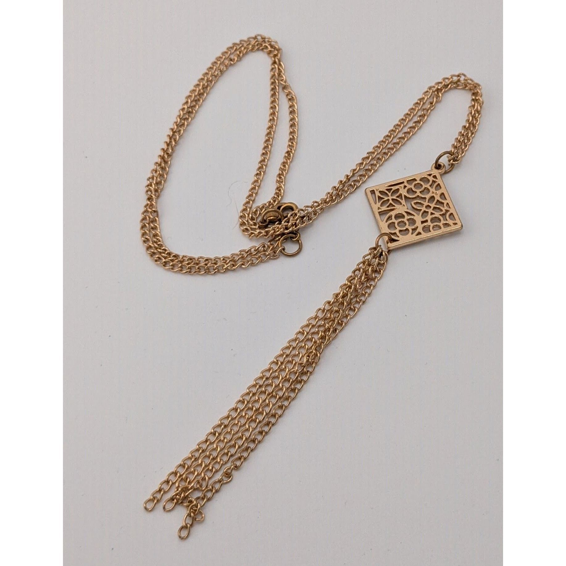 Other Bohemian Floral Gold-Tone Filigree Pendant Necklace With Mul Size ONE SIZE - 6 Thumbnail