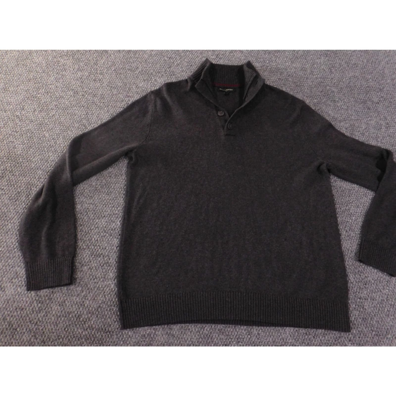 Banana Republic Banana Republic Sweater XL Mens Gray Wool Cotton Mock Neck Pullover Knit Stretch Regular Long Sleeve Size US XL / EU 56 / 4 - 3 Thumbnail